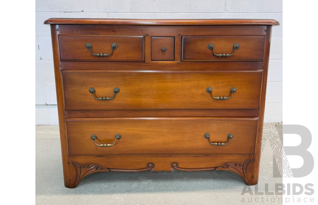 Cherrywood Five Drawer Chest by Brigitte Forestier