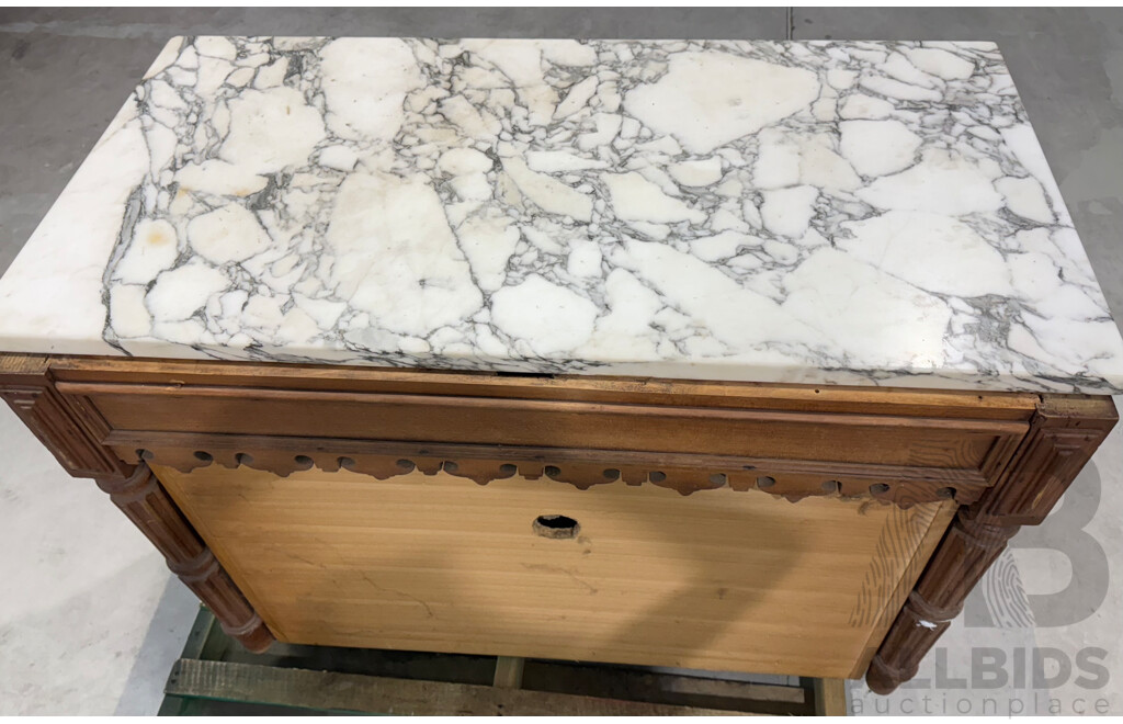 Continental Style Converted Buffet with Marble Top