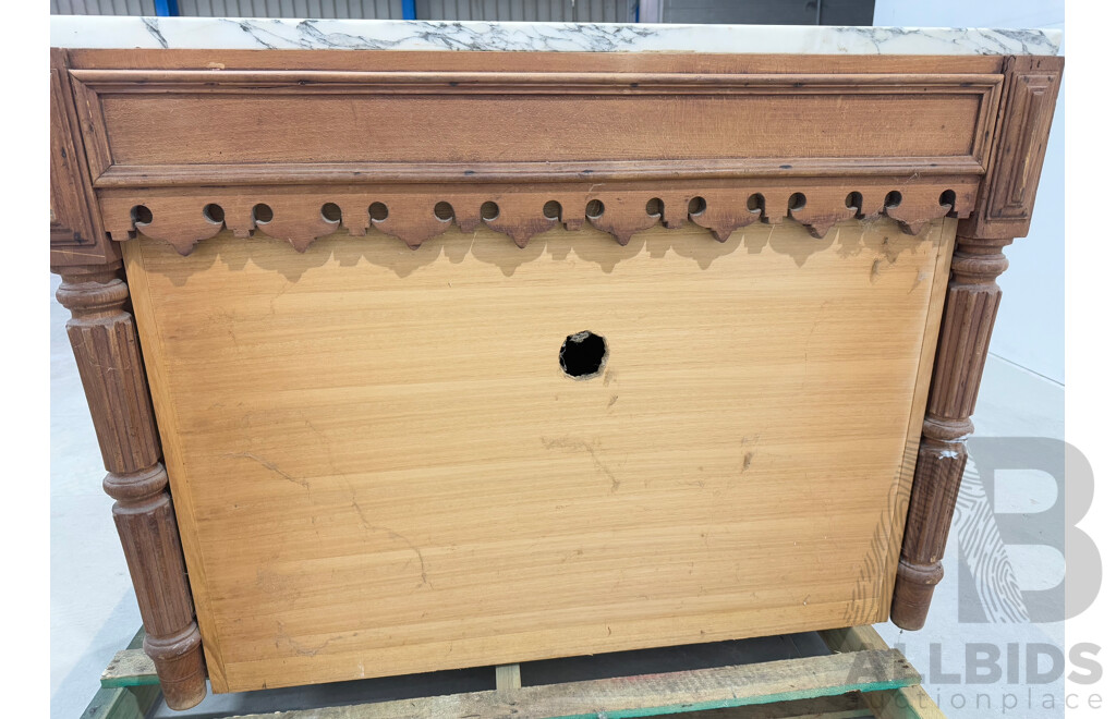 Continental Style Converted Buffet with Marble Top