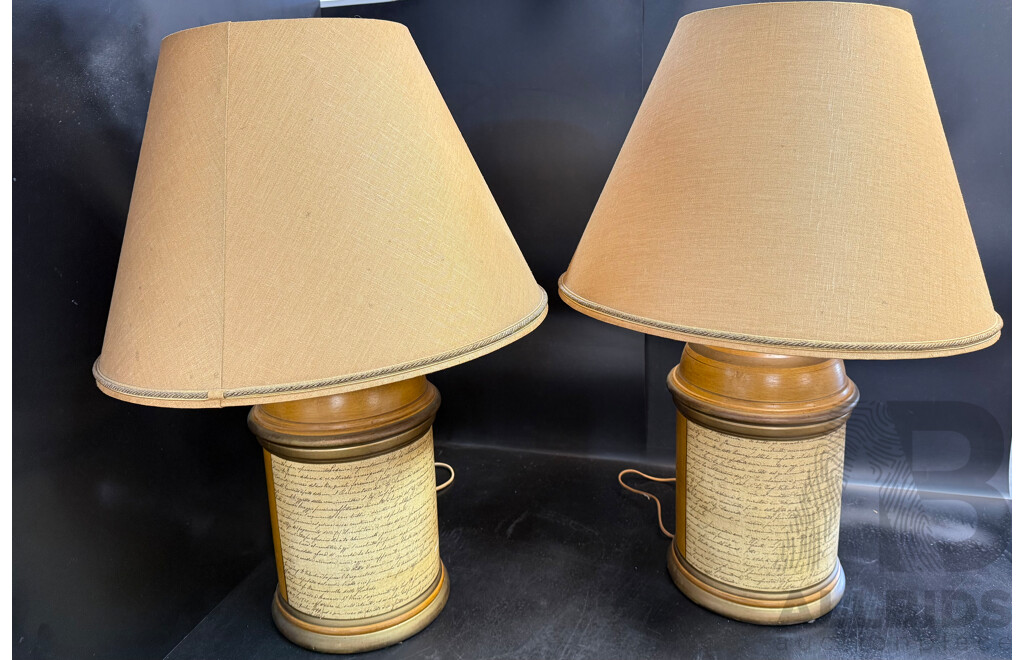 Pair of Italian Table Lamps with Ceramic Bases