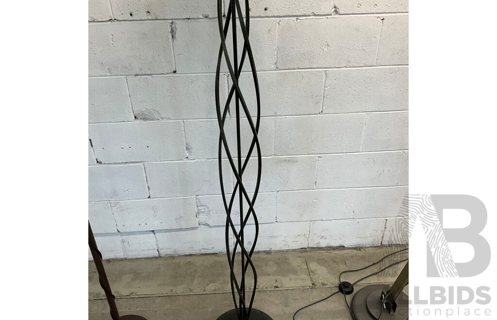 Collection of Three Various Floor Lamps