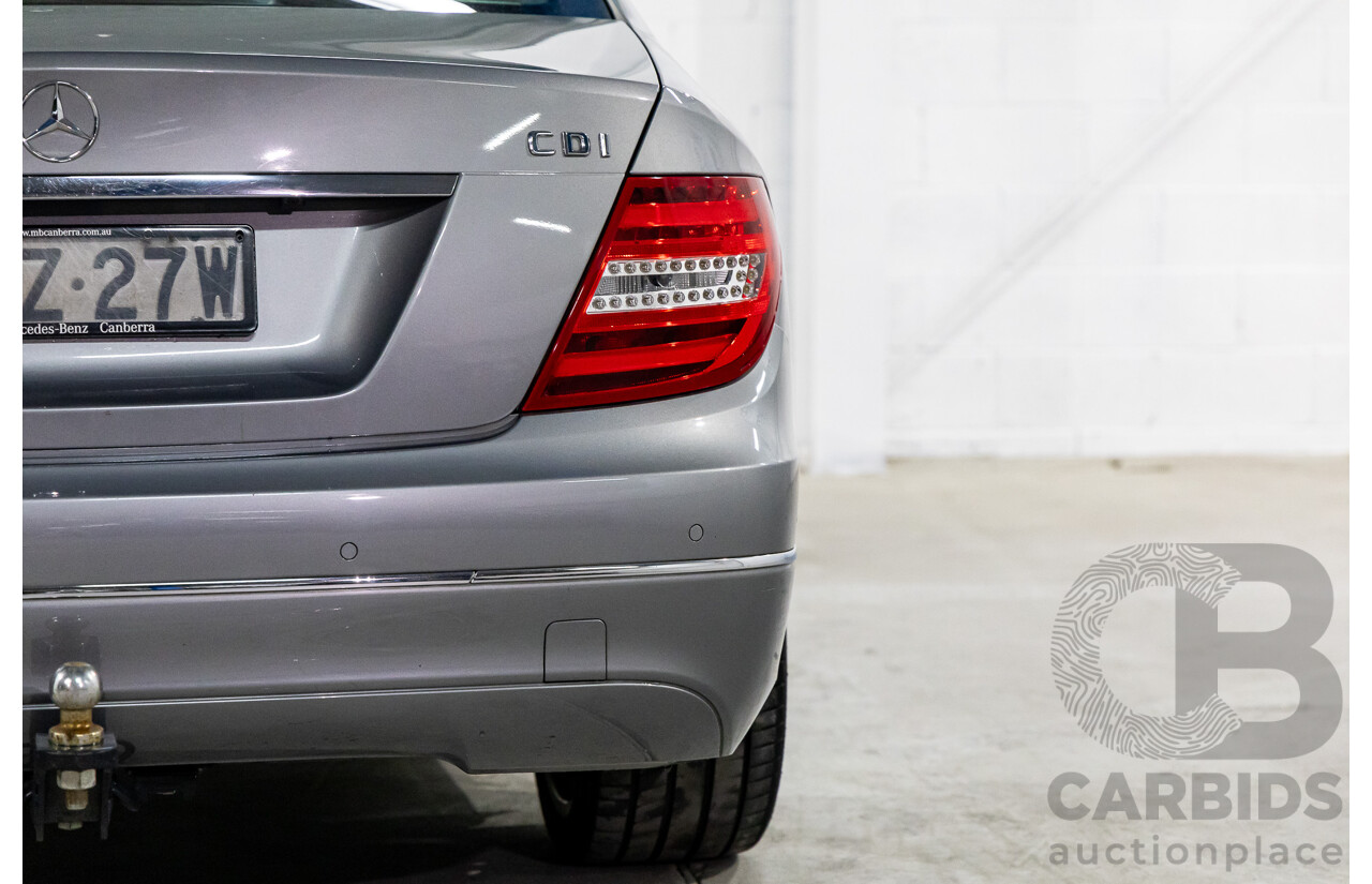 4/2012 Mercedes-Benz C250 CDI Elegance BE W204 MY12 4d Sedan Palladium Silver Metallic Turbo Diesel 2.1L