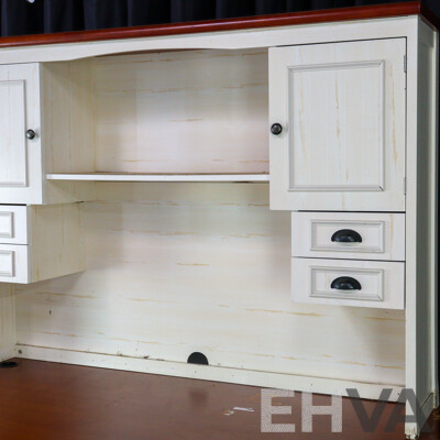 Modern Timber Desk with Hutch
