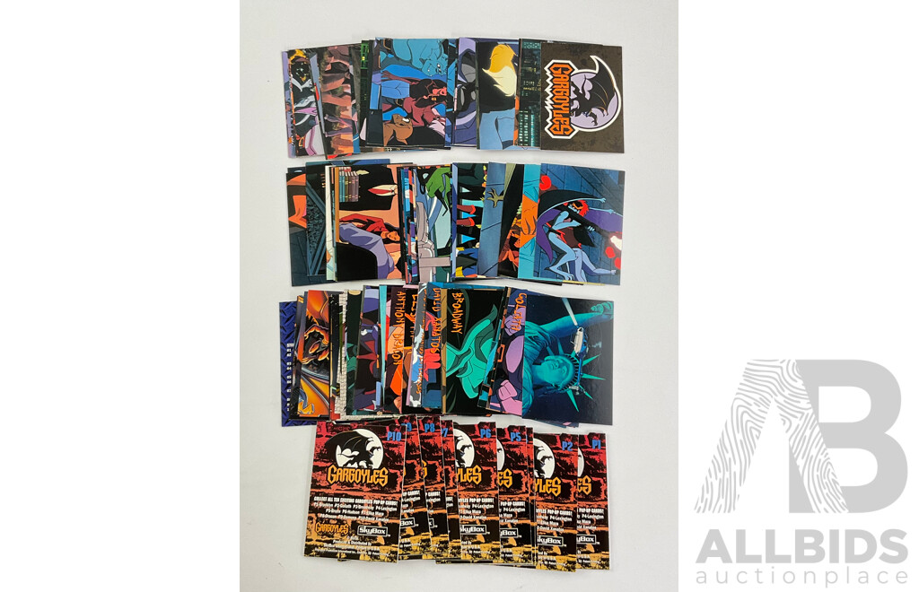 Skybox Gargoyles Collectors Cards, P1 to P10 Consecutive, 01 to 90