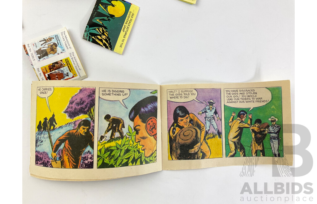 Rare 1973 'The Lone Ranger' Mini Comics Including Carson City Bank Robbery, Red River Flood Waters, Hopi Medicine Man, Lost Cavalry Patrol