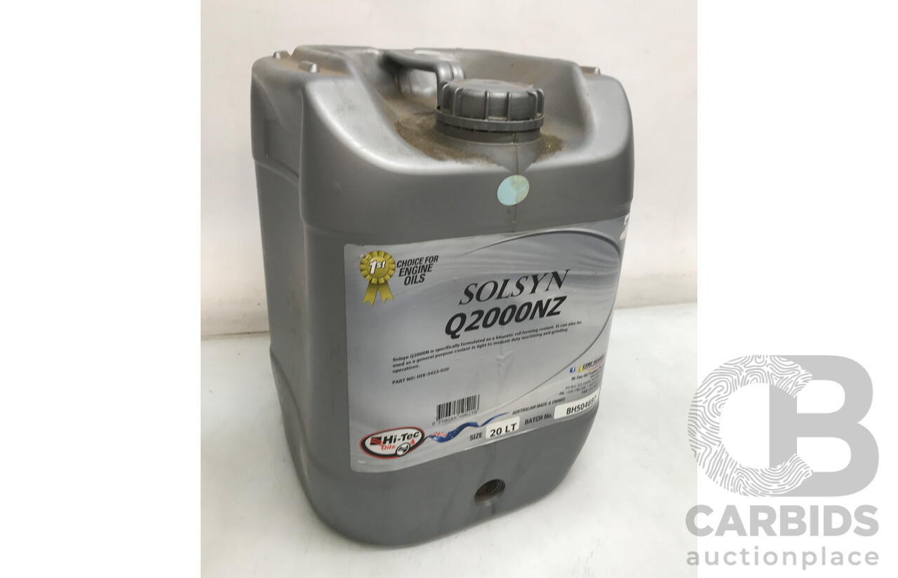 Hi-Tec Solsyn Q2000NZ Synthetic Machining and Grinding Fluid 20L