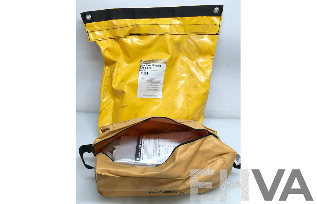 Enretech Weighted Drain Cover and Hydrocarbon Spill Reponse Kit