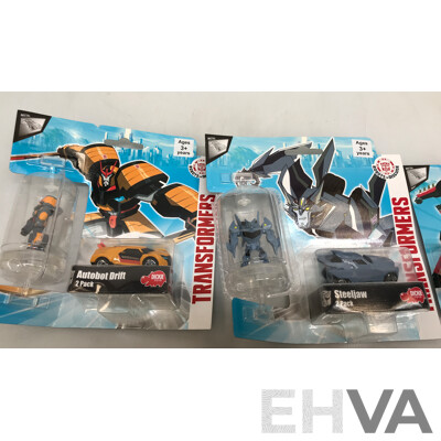 Assorted Transformers Car Toys  - Lot of 8