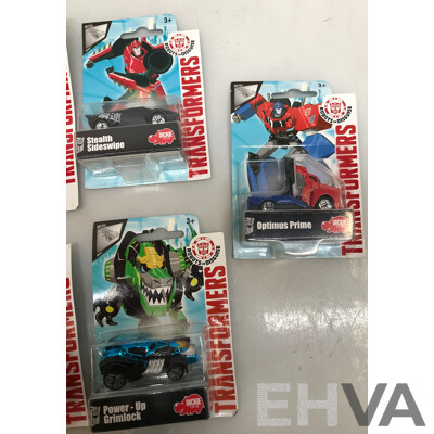 Assorted Transformers Car Toys  - Lot of 8