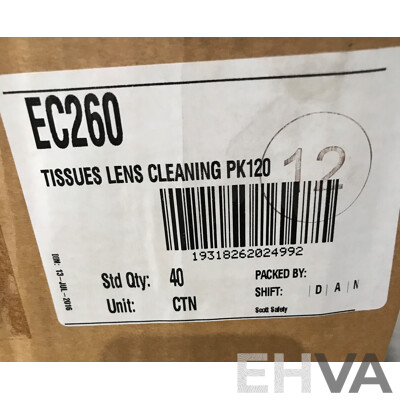 Pallet Lot of UniSafe Lens Cleaning Tissue (Boxes of 40pcs)