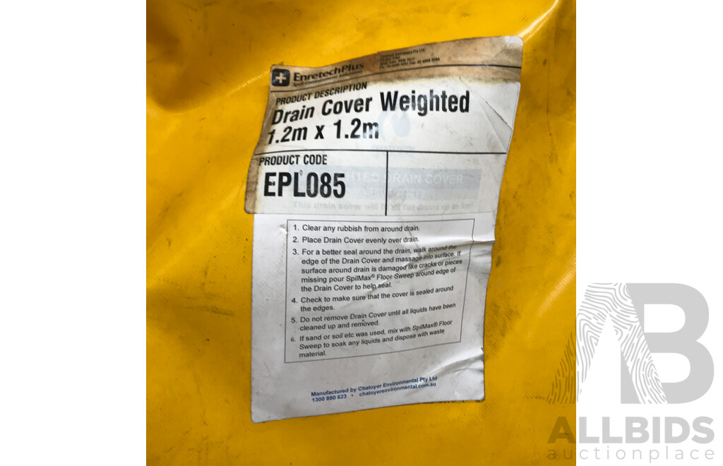 Enretech Weighted Drain Cover and Hydrocarbon Spill Reponse Kit