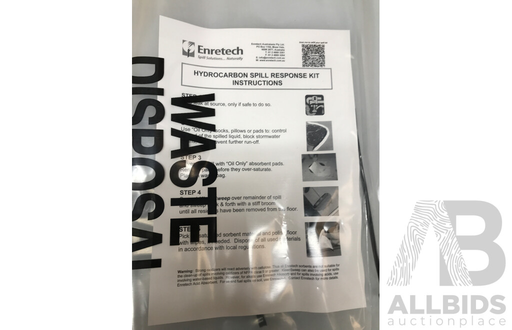 Enretech Weighted Drain Cover and Hydrocarbon Spill Reponse Kit