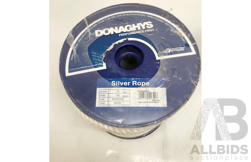 Donaghys Silver Rope (10mm X 125m) and Montero 25mm Rope - Lot of 2