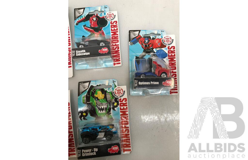 Assorted Transformers Car Toys  - Lot of 8