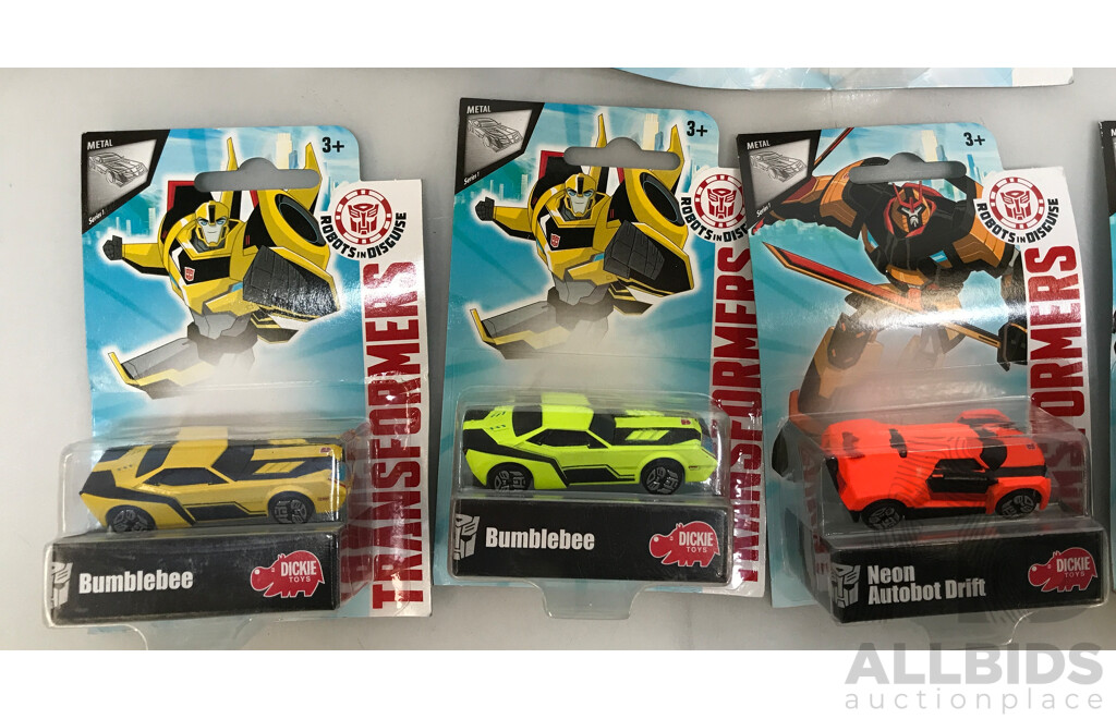 Assorted Transformers Car Toys  - Lot of 8