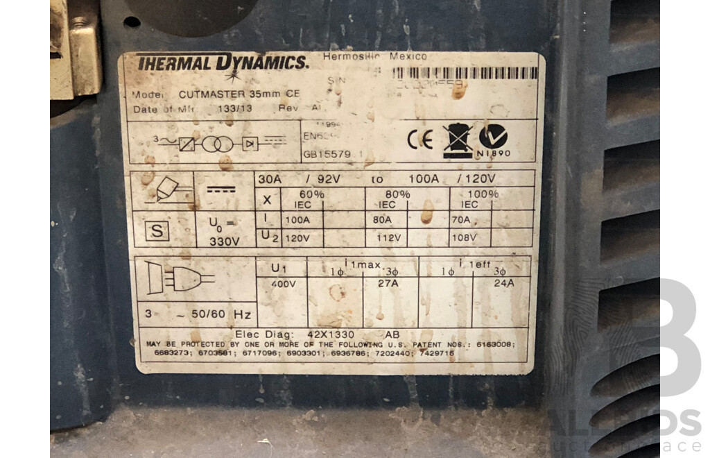 Thermal Dynamics Cutmaster 35mm Plasma Cutter