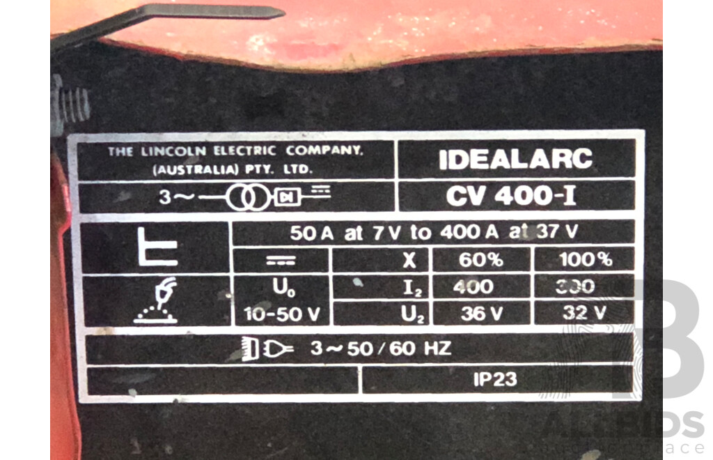 Lincoln Electric Idealarc CV400-I Welder with LN-7 Wire Feeder