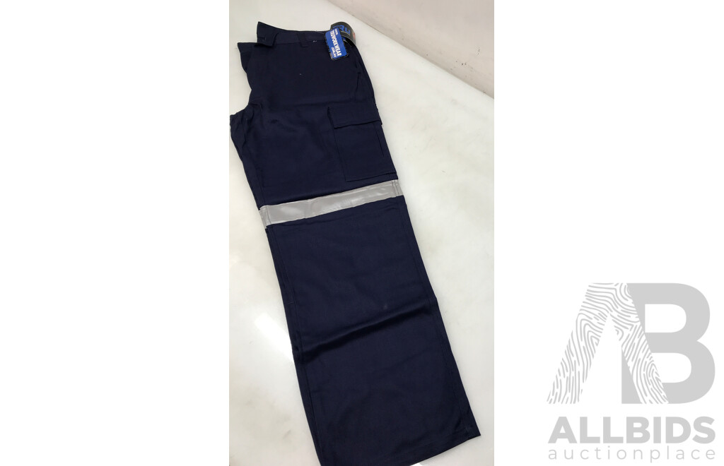 3M Heavyweight Cotto Cargo Work Pants with Reflective Tape (Different Sizes) - Lot of 10