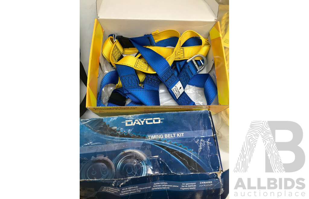 Assorted Safety Equipment Including Timing Belt Kit and Fall Protection & Rescue Straps/Ropes