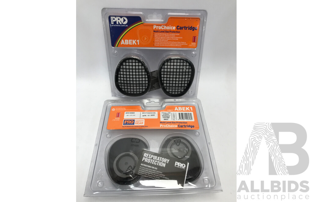 Pro Choice ABEK1 Multi Level Gas Protection Cartridge - Lot of 12