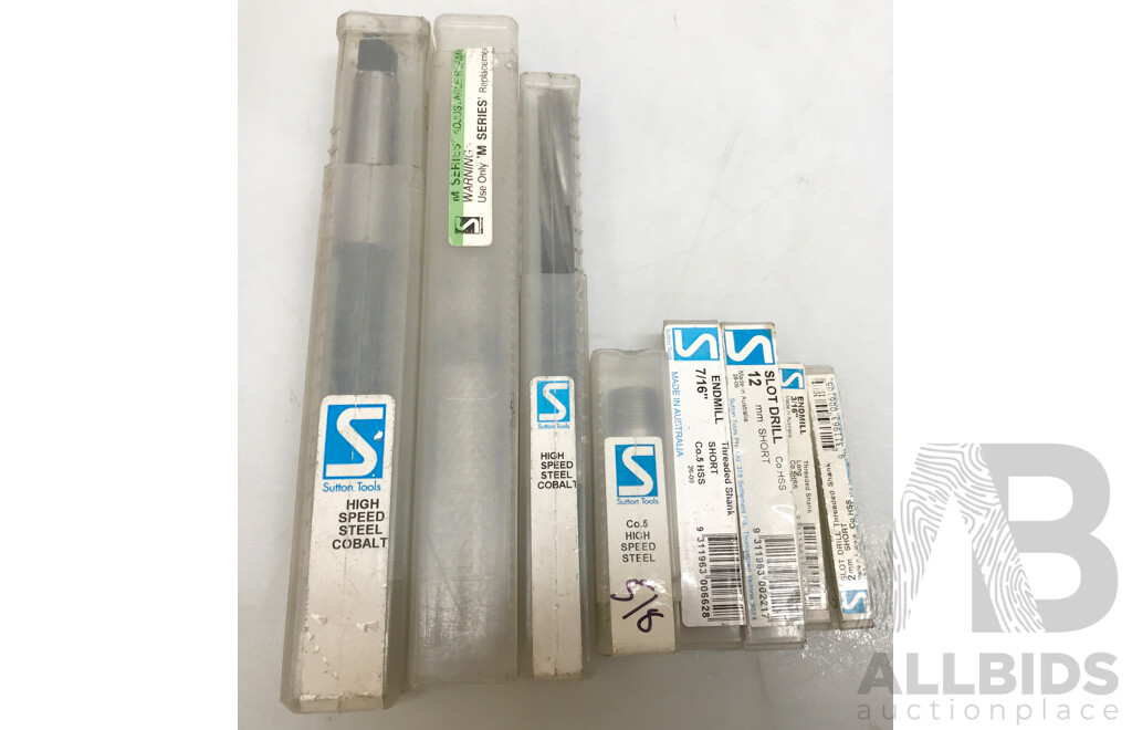 Assorted Lot of Sutton Drill Bits and Shanks