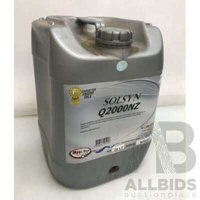Hi-Tec Solsyn Q2000NZ Synthetic Machining and Grinding Fluid 20L