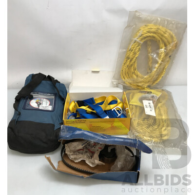 Assorted Safety Equipment Including Timing Belt Kit and Fall Protection & Rescue Straps/Ropes