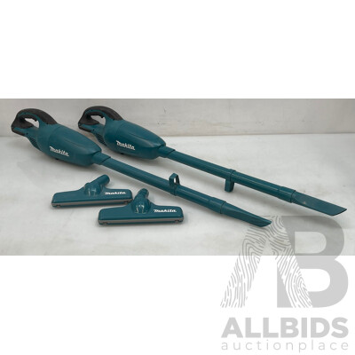 Makita Mobile Stick Vacuum - Lot of 2