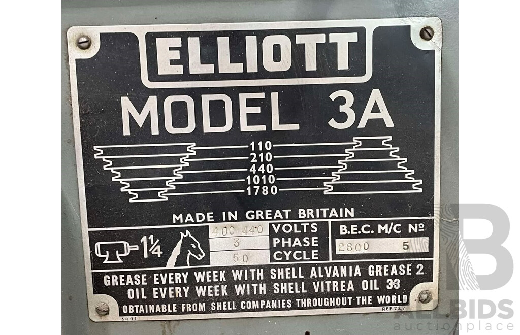 Elliot Model 3A Drill Press