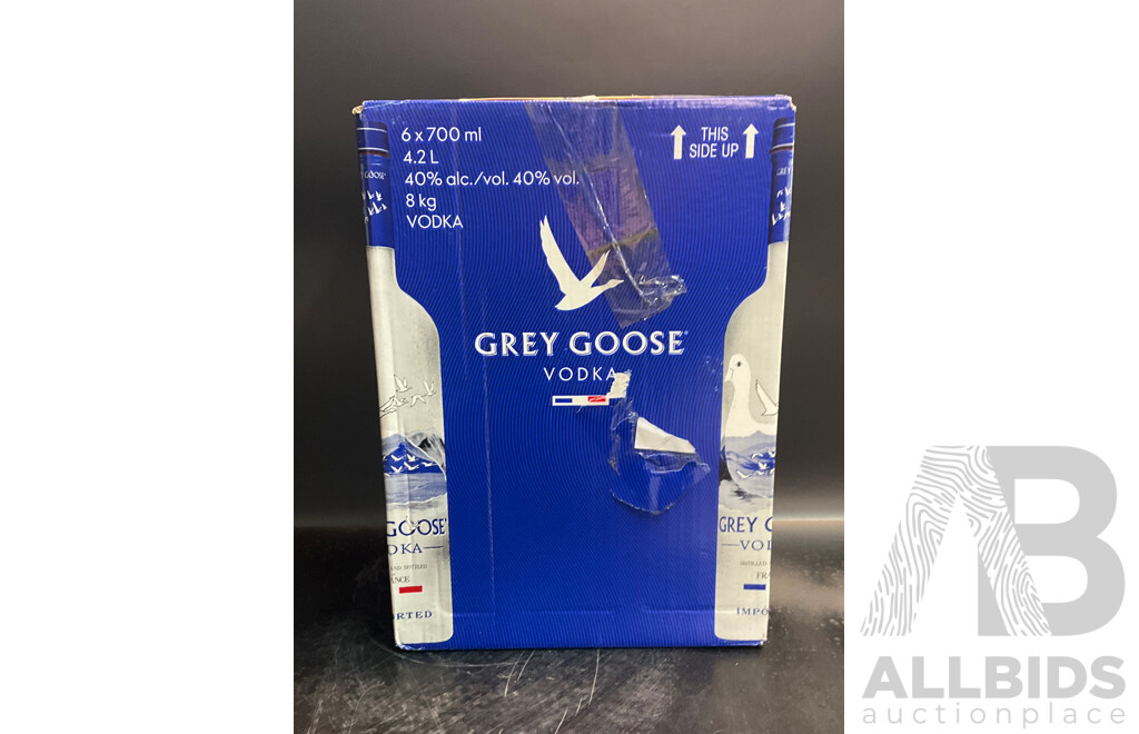 Grey Goose Vodka 700ml X 6 Bottles - ORP $479.00