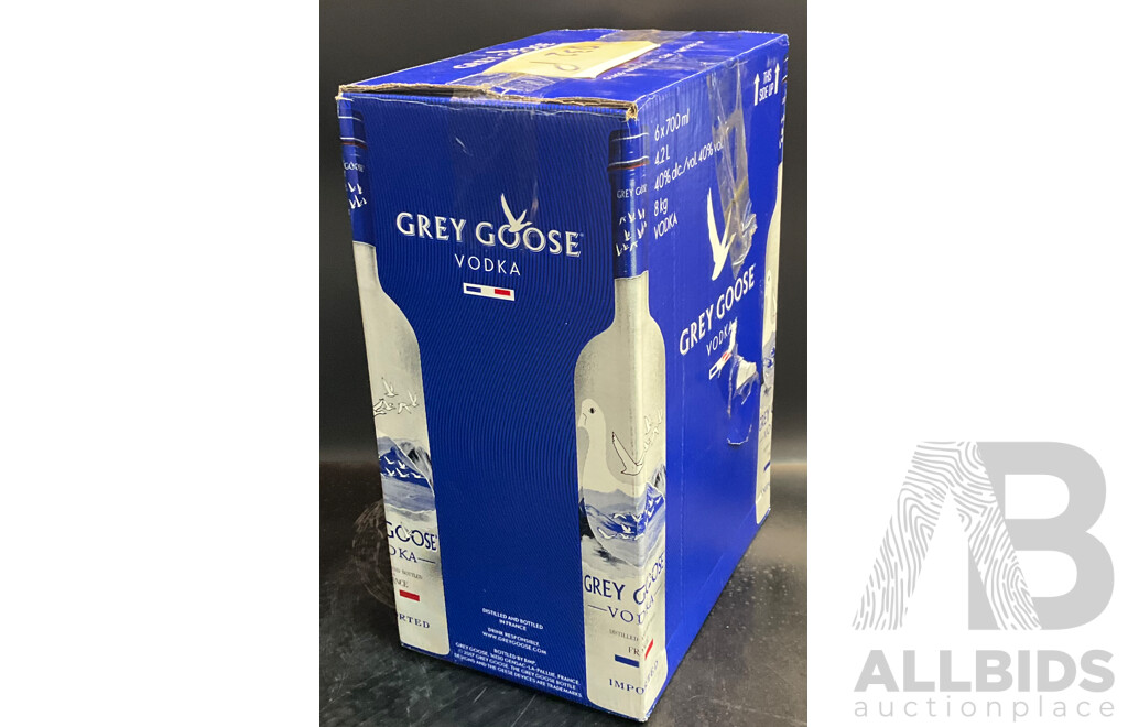 Grey Goose Vodka 700ml X 6 Bottles - ORP $479.00