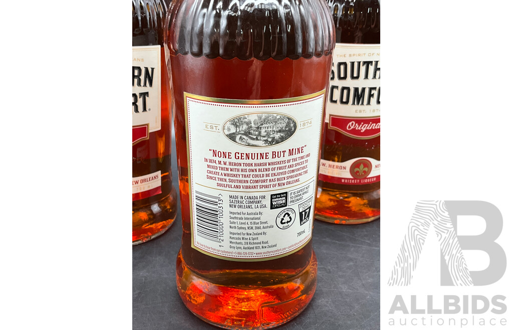 Southern Comfort 700ml X 3 Bottles - ORP $165.00