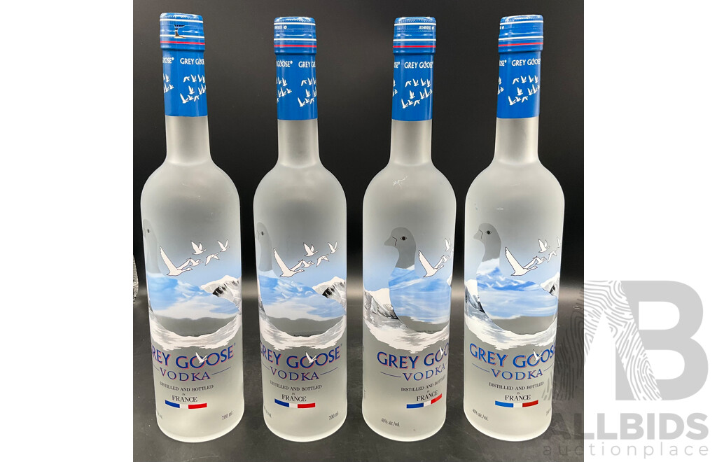 Grey Goose Vodka 700ml X 4 Bottles - ORP $319.00