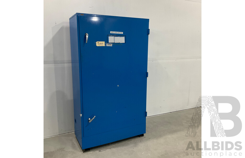 Blue Large Metal Cabinet - 4 Shelves