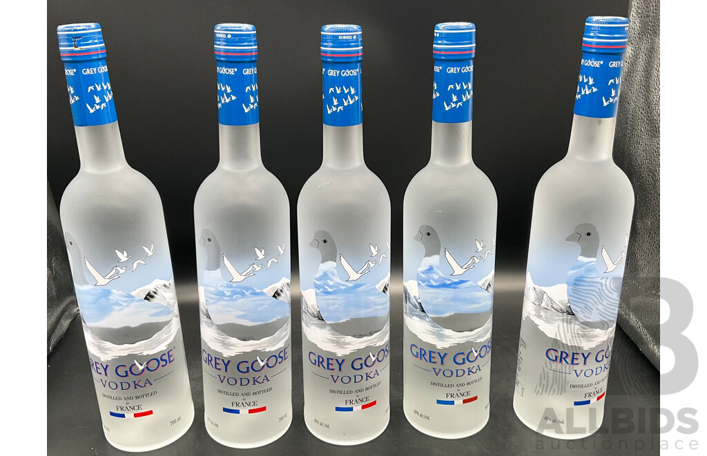 Grey Goose Vodka 700ml X 5 Bottles - ORP $399.00