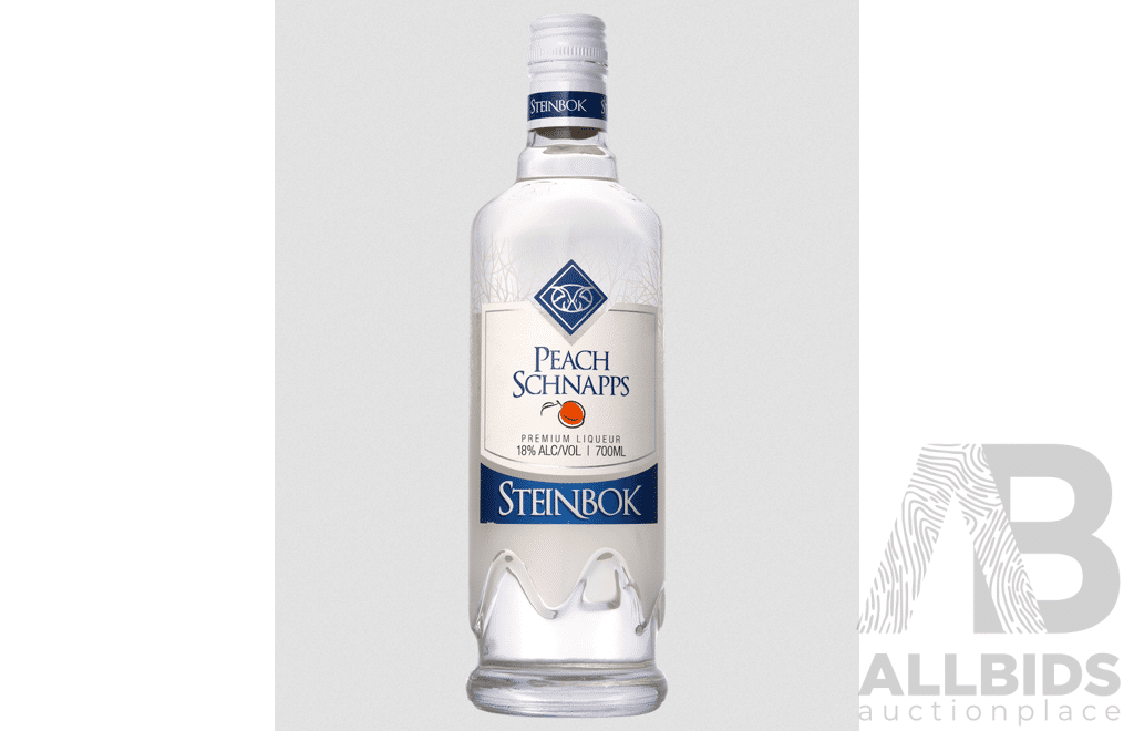 Steinbok Peach Schnapps 700ml X 5 Bottles - ORP $199.99