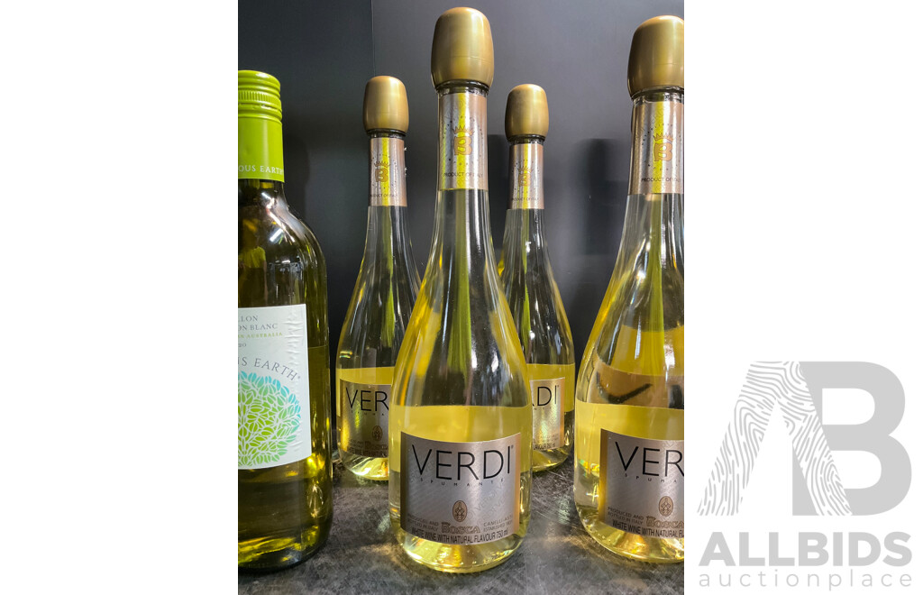 Assorted 750ml Wine - Verdi Spumanter (x11), Precious Earth & Fifth Leg - Lot of 13