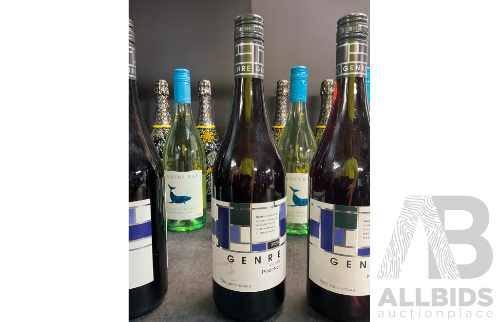 Assorted Wine - Yellowglen Yellow Brut Cuvée NV (x7), Flinders Bay (x6), Genre Pinot Noir (x3) & Verdi Spumanter - Lot of 17 - ORP $199.99