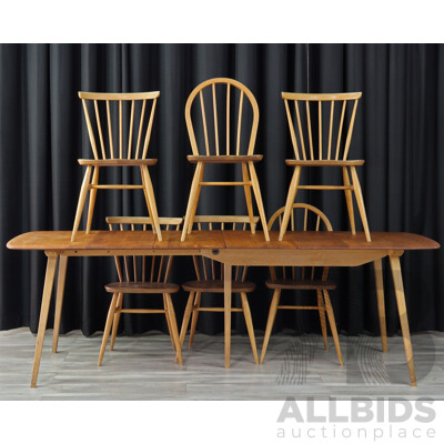 Oak Seven Piece Dining Suite by Ercol