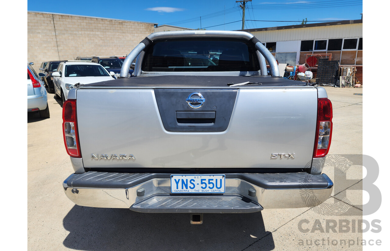 3/2010 Nissan Navara ST-X (4x4) D40 SERIES 4 Dual Cab P/Up Silver 4.0L