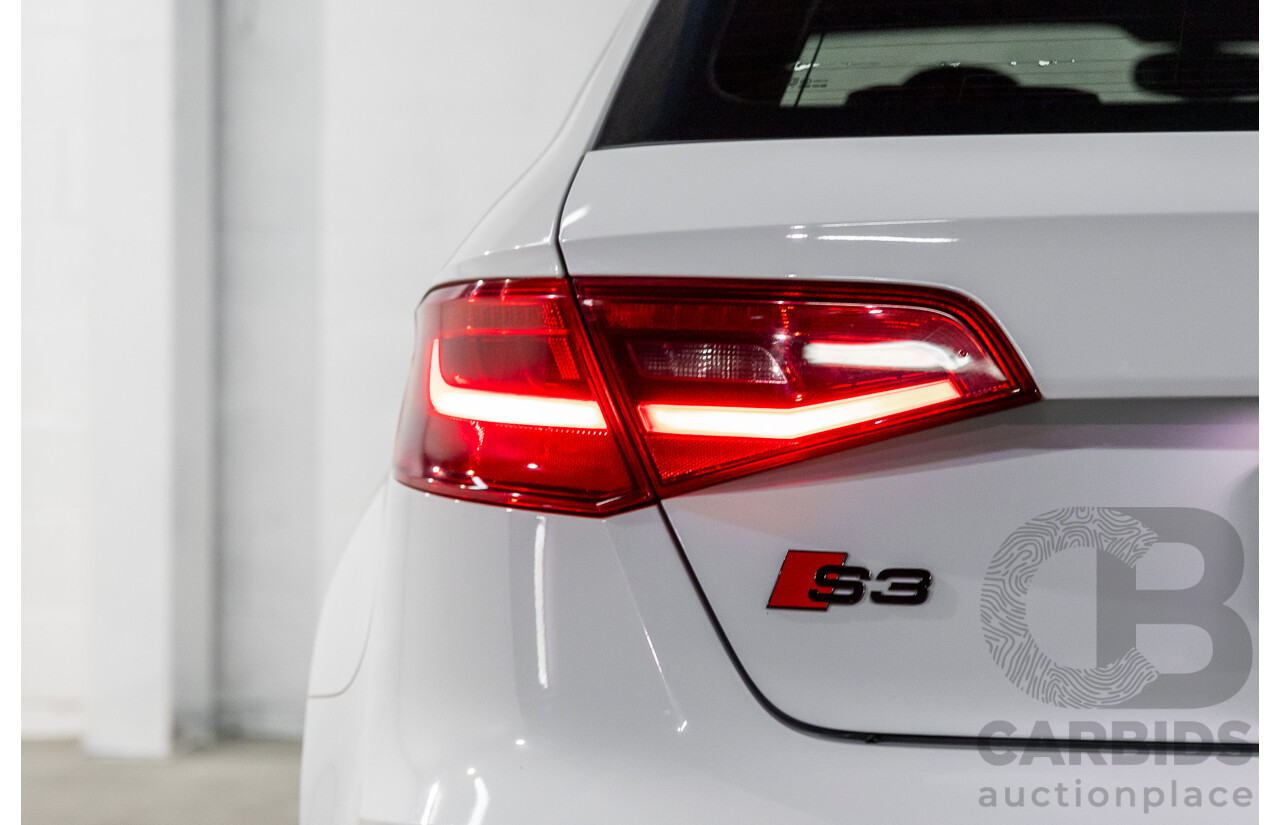 10/2014 Audi S3 Sportback 2.0 TFSI Quattro 8V MY14 5d Hatchback Glacier White Metallic Turbo 2.0L