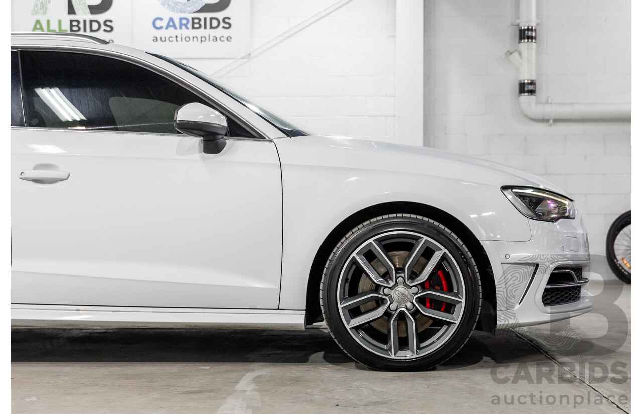 10/2014 Audi S3 Sportback 2.0 TFSI Quattro 8V MY14 5d Hatchback Glacier White Metallic Turbo 2.0L