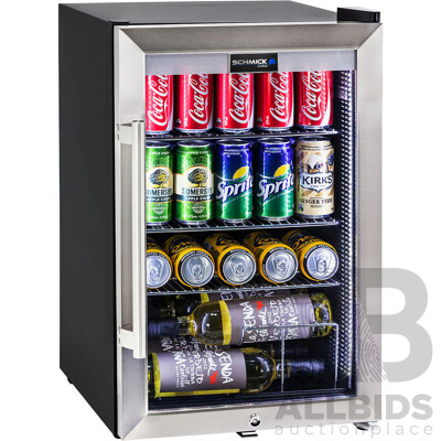 70L Tropical Mini Fridge W/Glass Dr & Lock RHH S/S (HUSSC70SS)