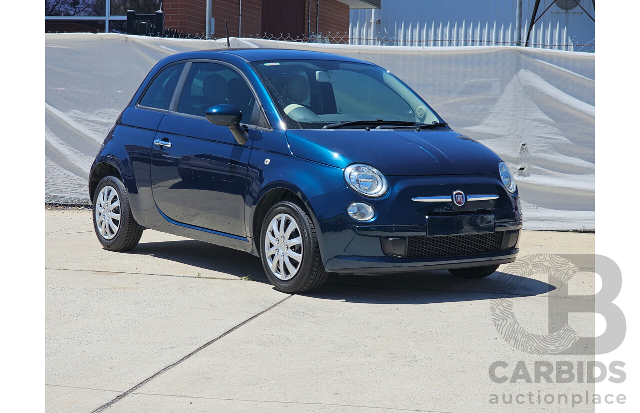 5/2015 Fiat 500 POP MY14 3d Hatchback Blue 1.2L