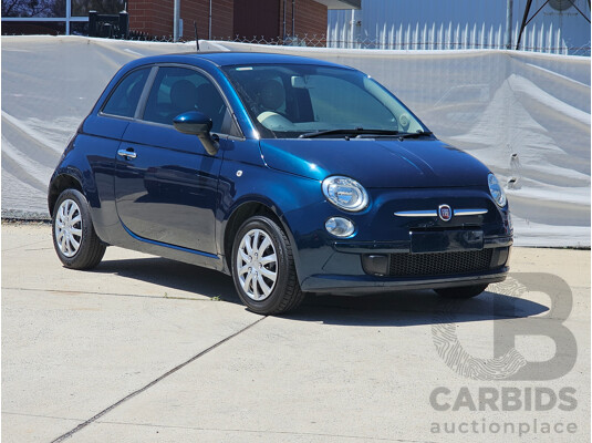 5/2015 Fiat 500 POP MY14 3d Hatchback Blue 1.2L