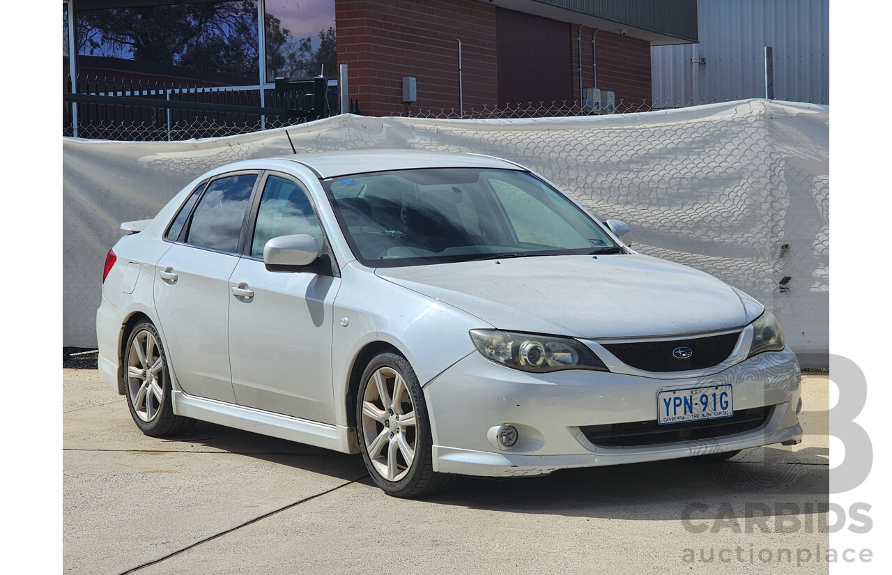 10/2008 Subaru Impreza RS (awd) MY09 4d Sedan White 2.0L