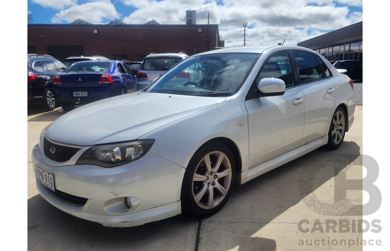 10/2008 Subaru Impreza RS (awd) MY09 4d Sedan White 2.0L