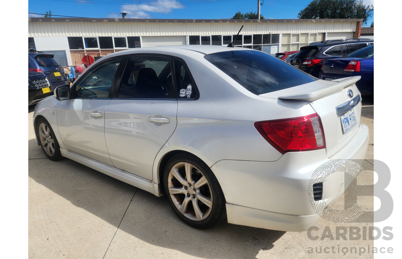 10/2008 Subaru Impreza RS (awd) MY09 4d Sedan White 2.0L