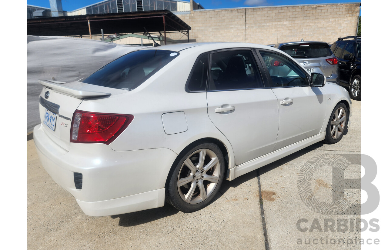 10/2008 Subaru Impreza RS (awd) MY09 4d Sedan White 2.0L