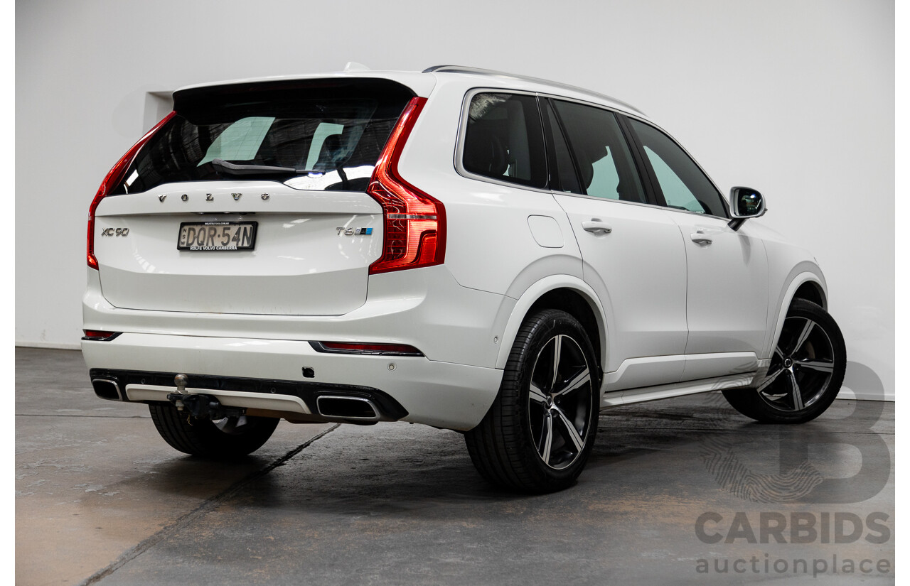 02/2018 Volvo XC90 T6 R-DESIGN (AWD) 256 MY18 4D Wagon Ice White Supercharged and Turbo 2.0L